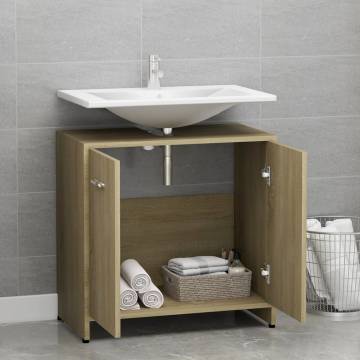 Stylish Bathroom Cabinet Sonoma Oak - 60x33x61 cm | HiPo Market