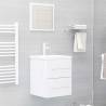 High Gloss White Sink Cabinet - Stylish Bathroom Storage