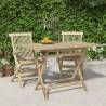 Folding Garden Table Grey 120x70 cm | Solid Teak Wood