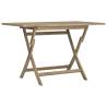 Folding Garden Table Grey 120x70 cm | Solid Teak Wood