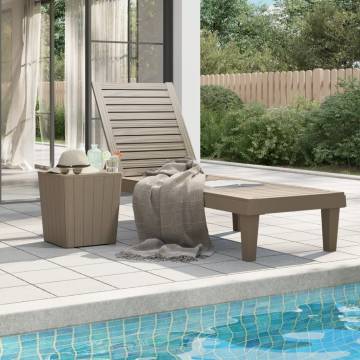 Comfortable Light Brown Sun Lounger - 155x58x83 cm