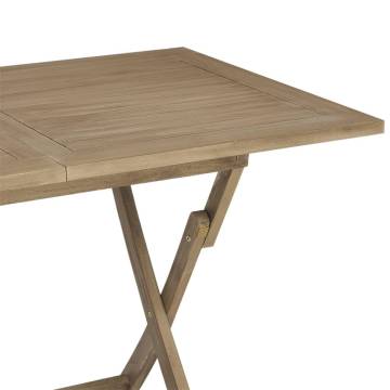 Folding Garden Table Grey 120x70 cm | Solid Teak Wood