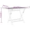 Folding Garden Table Grey 120x70 cm | Solid Teak Wood