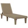 Comfortable Light Brown Sun Lounger - 155x58x83 cm