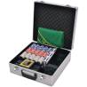 Combine Poker/Blackjack Set with 600 Laser Chips - Luxury Aluminium Ca