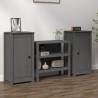 Sideboards 2 pcs Grey 40x35x80 cm Solid Wood Pine Colour grey Quantity in Package 2 Model 1 door side cabinet 