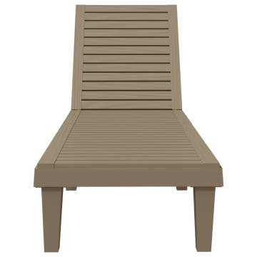 Comfortable Light Brown Sun Lounger - 155x58x83 cm