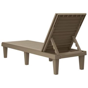 Comfortable Light Brown Sun Lounger - 155x58x83 cm