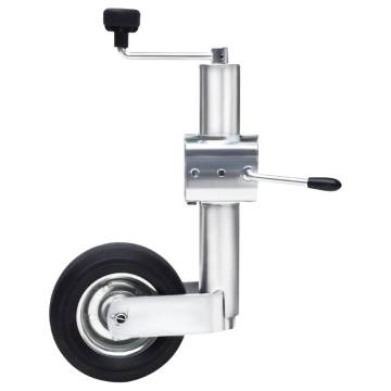 Jockey Wheel for Trailer - 60mm Galvanized Steel with Clamp