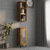 Wall Cabinet Smoked Oak 32.5x34.5x90 cm - Stylish Storage Solution