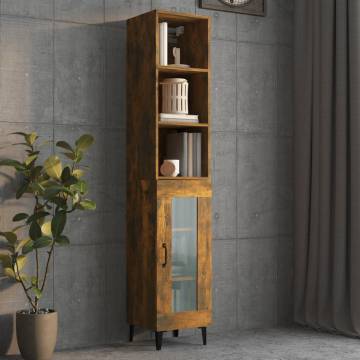 Wall Cabinet Smoked Oak 32.5x34.5x90 cm - Stylish Storage Solution