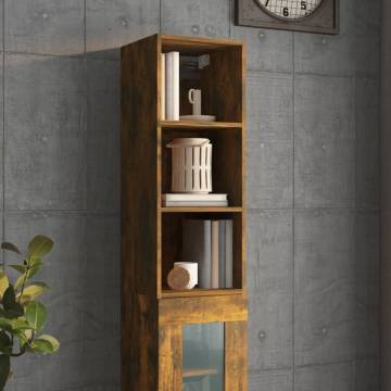 Wall Cabinet Smoked Oak 32.5x34.5x90 cm - Stylish Storage Solution