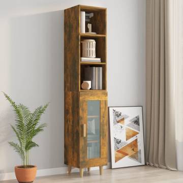 Wall Cabinet Smoked Oak 32.5x34.5x90 cm - Stylish Storage Solution