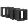 Wall Cube Shelves 4 pcs - High Gloss Grey | HipoMarket UK