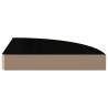 Floating Corner Shelf High Gloss Black - Stylish Storage Solution