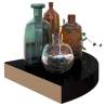 Floating Corner Shelf High Gloss Black - Stylish Storage Solution