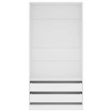 Compact White Wardrobe - 100x50x200 cm | HipoMarket UK