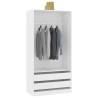 Compact White Wardrobe - 100x50x200 cm | HipoMarket UK