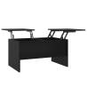 Stylish Black Coffee Table - 80x50 cm Engineered Wood