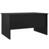 Stylish Black Coffee Table - 80x50 cm Engineered Wood