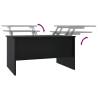 Stylish Black Coffee Table - 80x50 cm Engineered Wood