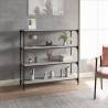 Book Cabinet Grey Sonoma 100x33x100 cm Engineered Wood and Steel Colour grey sonoma Quantity in Package 1 Height 100 cm Width 