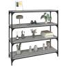 Stylish Grey Sonoma Book Cabinet - 100x33x100 cm