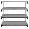 Stylish Grey Sonoma Book Cabinet - 100x33x100 cm