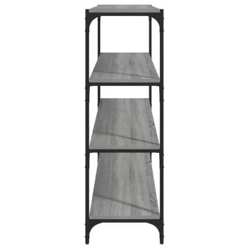 Stylish Grey Sonoma Book Cabinet - 100x33x100 cm