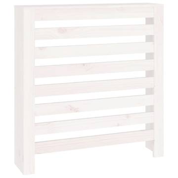 Radiator Cover White 79.5x19x84 cm - Solid Pine Wood