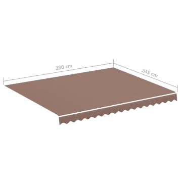 Replacement Awning Fabric Brown 3x2.5 m - Durable & UV Resistant