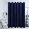 Blackout Curtain with Metal Rings Velvet Dark Blue 290x245 cm Colour dark blue Quantity in Package 1 