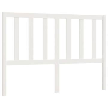 Stylish White Bed Headboard - Solid Pine 126x4x100 cm