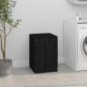 Laundry Box Black - Solid Pine Wood 44x44x66 cm | Hipo Market