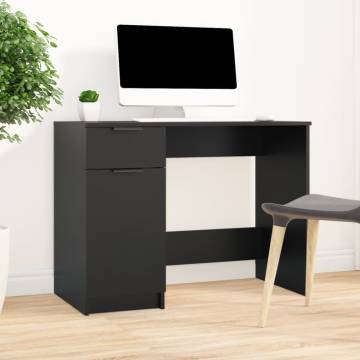 Stylish Black Desk 100x50x75 cm - Engineered Wood