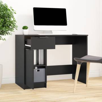 Stylish Black Desk 100x50x75 cm - Engineered Wood