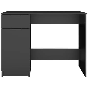 Stylish Black Desk 100x50x75 cm - Engineered Wood