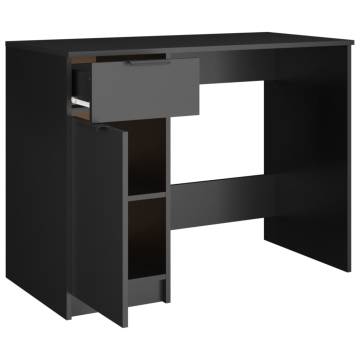 Stylish Black Desk 100x50x75 cm - Engineered Wood