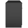 Stylish Black Desk 100x50x75 cm - Engineered Wood