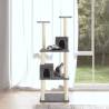 Cat Tree with Sisal Scratching Posts Dark Grey 141 cm Colour dark grey 