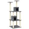 Cat Tree with Sisal Scratching Posts - Dark Grey 141 cm