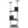 Cat Tree with Sisal Scratching Posts - Dark Grey 141 cm