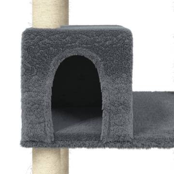 Cat Tree with Sisal Scratching Posts - Dark Grey 141 cm