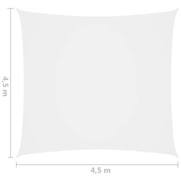 Sunshade Sail Oxford Fabric 4.5x4.5m White | Hipo Market