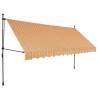 Manual Retractable Awning with LED - Yellow & Blue, 350 cm