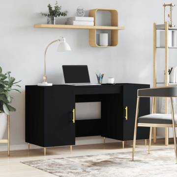 Elegant Black Desk 140x50 cm - Stylish & Practical