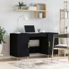 Desk Black 140x50x75 cm Engineered Wood Colour black 