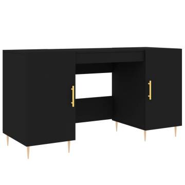 Elegant Black Desk 140x50 cm - Stylish & Practical