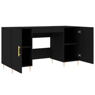 Elegant Black Desk 140x50 cm - Stylish & Practical