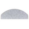 Carpet Stair Treads 15 pcs Light Grey | Hipomarket UK